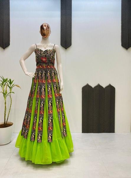 Exclusive Navratri Designer Ruffle Lehenga Choli With Bangalorey Sequence Embroidered Blouse  Navratri Lehnega Choli