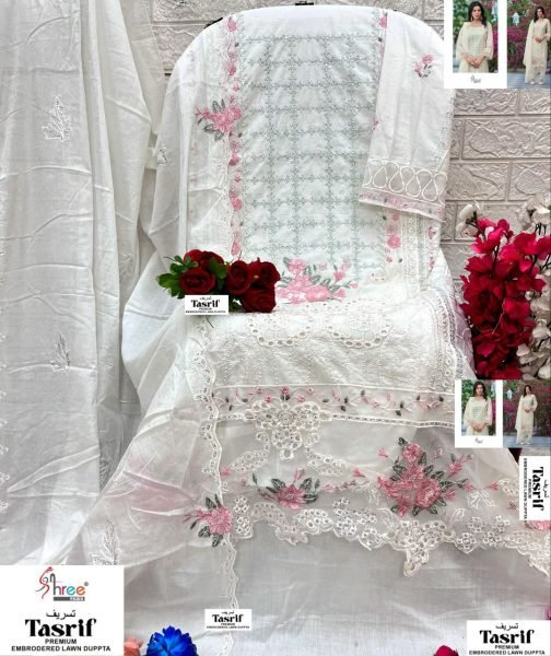 Exclusive Pakistani Lawn Cotton Suit Set Heavy Self Embroidery & Elegant Dupatta New Collection Pakistani Suits Wholesale