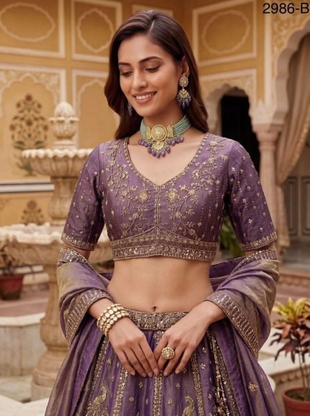 Exclusive Purple Fancy Designer Lehenga for Wedding and Engagement Look Bridal Lehenga Choli