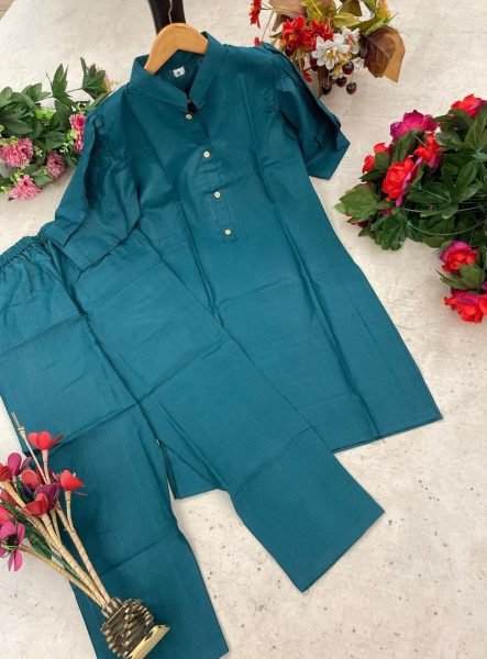 Exclusive Rama Blue  Cotton  Coord Set for Summer Wear CO ORD Sets