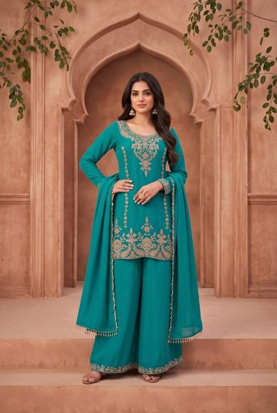 Exclusive Rama Premium Chinnon Beads Work Kurti Pant Dupatta Set at Manufacturer  Designer Plazzo Salwar Suits Wholesale