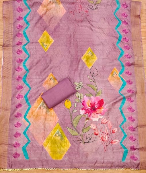 Exclusive Roman Silk Dress Material With Beautiful Work For Women Punjabi Dress Materials Wholesale