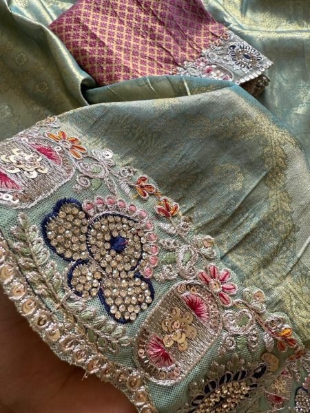 Exclusive Sky Blue Soft Silk Saree with Multi Coding Sequins and Jacquard Border Designer Wedding Sarees Wholesale