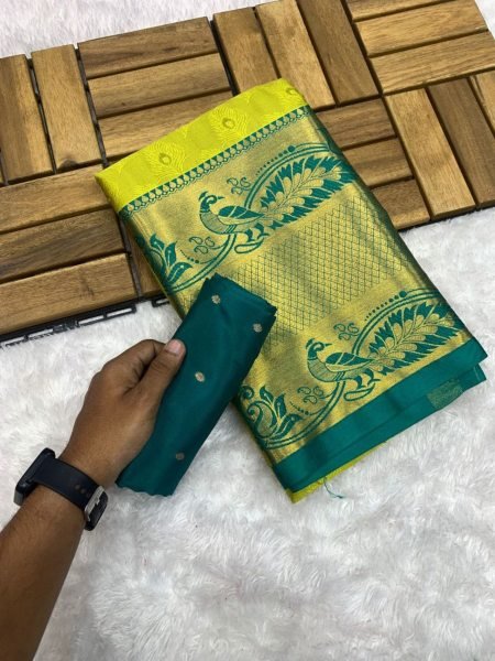 Exclusive Soft Silk Saree With Multi Jari border  