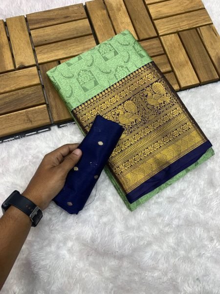 Exclusive Soft Silk Saree With Multi Jari border  Silk Sarees Wholesale