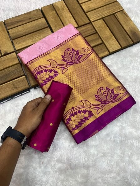 Exclusive Soft Silk Saree With Multi Jari border  Silk Sarees Wholesale