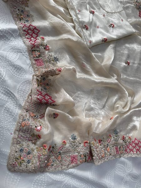Exclusive White Tissue Silk Saree with Heavy Slub Silk Blouse For Festival Collection  Silk Sarees Wholesale