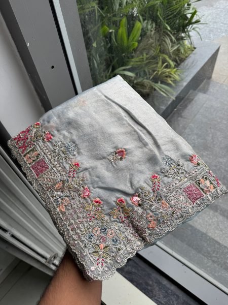 Exclusive White Tissue Silk Saree with Heavy Slub Silk Blouse For Festival Collection  Silk Sarees Wholesale