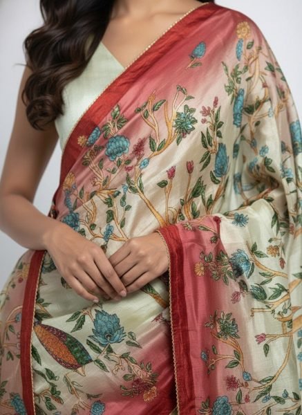 Exquisite Cream Maroon Dola Silk Digital Print Lehenga Choli Set For Navrati At Wholesale Rate Designer Lehenga Choli