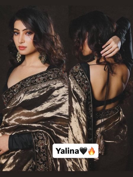 Exquisite Golden Silk Saree with Sequence Zari Embroidery for Party Wear at Wholesale Rate Bollywood Fancy Sarees Wholesale