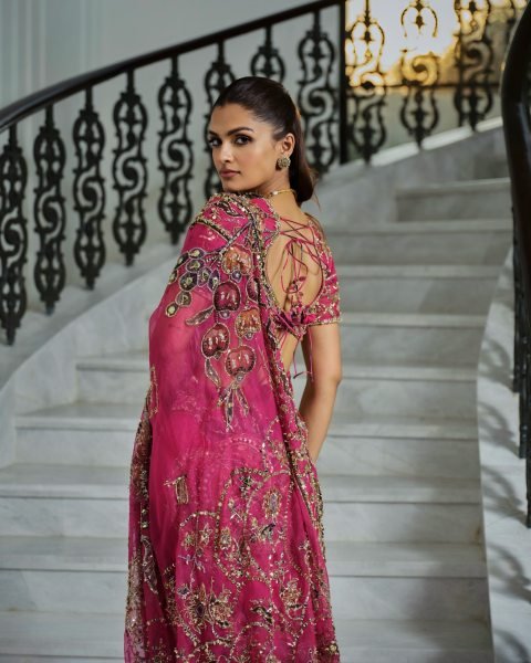 Exquisite Hot Pink Party Wear Tabby Silk Saree with Heavy Sequin Cutdana Work at Manufacturer  Silk Sarees Wholesale