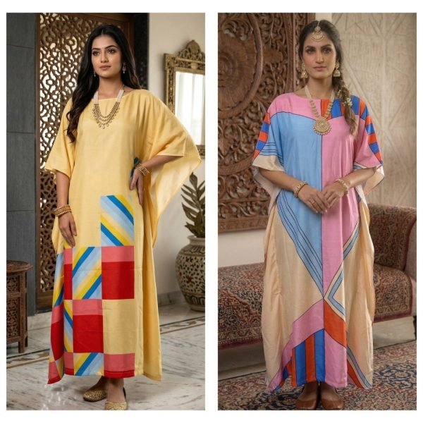 Exquisite Multi Color Leon Printed Kaftan Kurta for Daily Wear at Manufacturer Rate Kaftan 