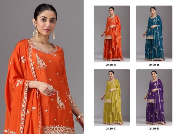 Exquisite Olive Green Heavy Chinon Silk Top Bottom Dupatta Set with Sequence Work Designer Plazzo Salwar Suits Wholesale