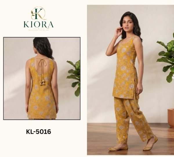 Exquisite Yellow Party Wear Farshi Co Ord Set for Women in Soft Cotton Fabric CO ORD Sets