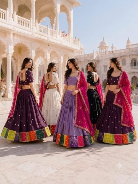 Extraordinary Black Women s Roman Silk Party Wear Lehenga Choli with Embroidery Navratri Lehnega Choli
