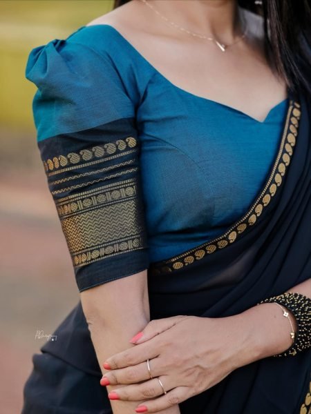 Extraordinary Blue Boutique Style Kanchi Cotton Lehenga Collection with Premium Finish Half Saree Lehenga
