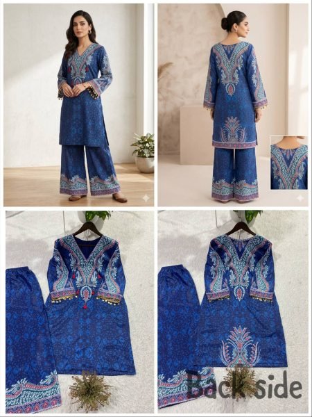 Extraordinary Blue Designer Printed Crepe Silk Co Ord Set for Summer Casual Wear CO ORD Sets