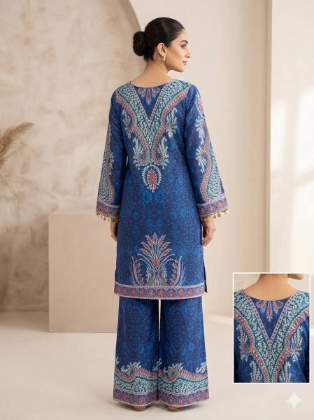 Extraordinary Blue Designer Printed Crepe Silk Co Ord Set for Summer Casual Wear CO ORD Sets