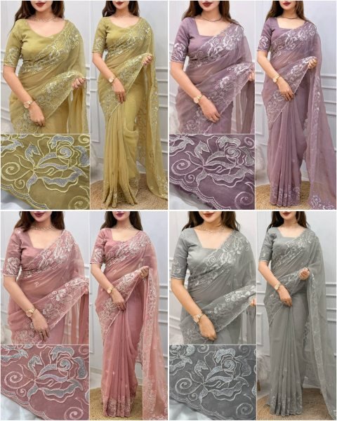 Extraordinary Lavender Melbourne Silk Saree with Self Thread and Zari Work for Wedding Silk Sarees Wholesale