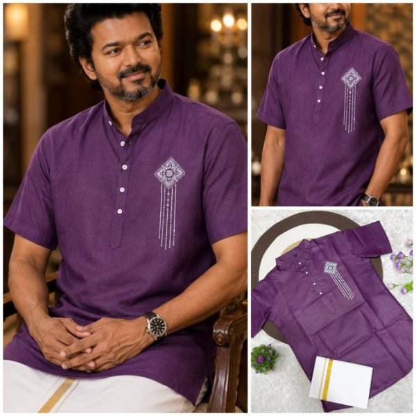 Extraordinary Purple Men   s Half Sleeve Printed Jippa in Soft Magic Cotton at Manufacturer  Mens Shirt
