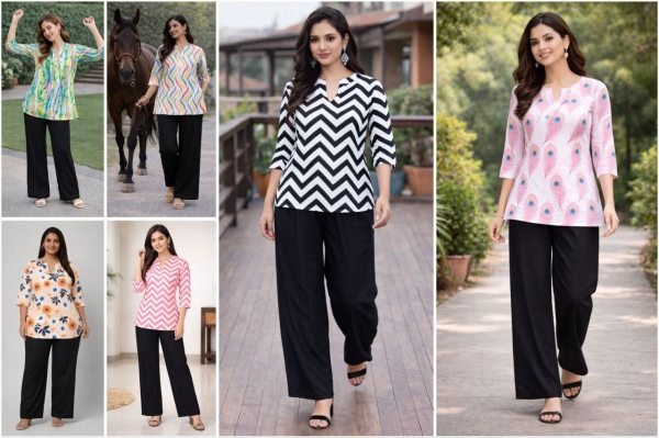 Eye-catching Multi Color Summer Co-ord Set with Designer Print for Women CO ORD Sets