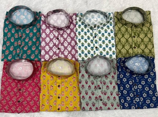 Eye-catching Yellow Latest Cotton Kurta Design for Men Summer Collection Mens Short Kurta
