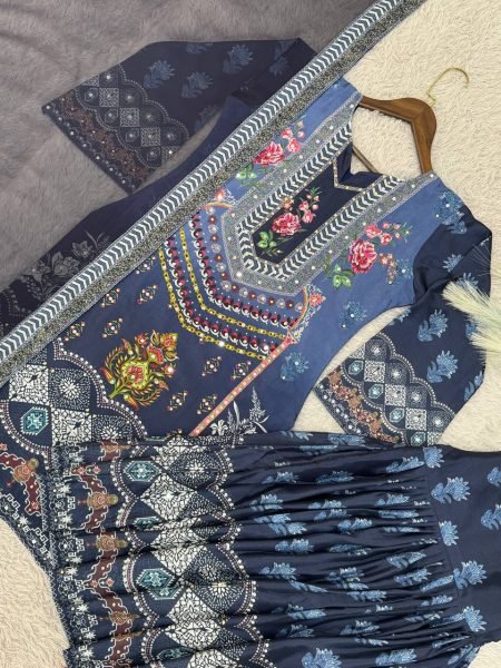 Fabulous Digital Print Chinon Sharara Suit for Wholesale Market Ready To Wear Collection