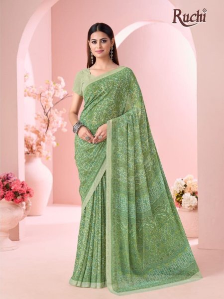 Factory Price Georgette Saree With Unstitch Blouse for Boutique Owners 