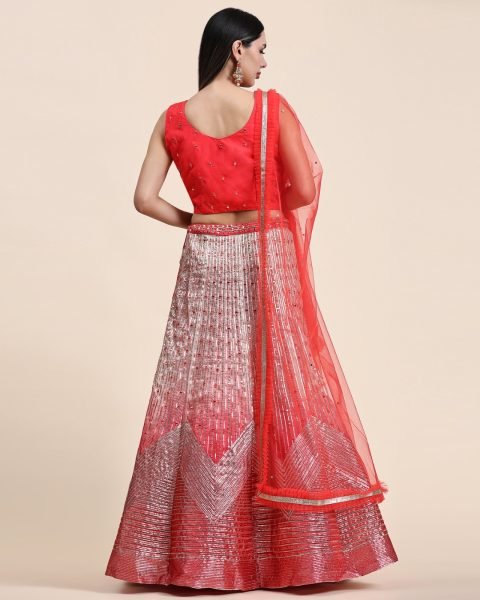 Fancy Crop Top Real Mirror Work Lehenga Choli  Bridal Lehenga Choli