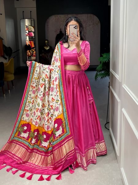 Fancy Designer Beautiful Patola Print Traditional Wedding Lehenga Choli Navratri Collection Navratri Lehnega Choli
