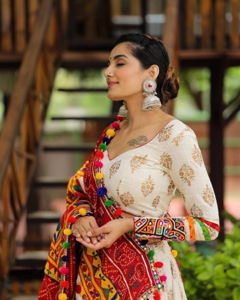Fancy Digital Print Lehenga Set with Real Mirror Work Navratri Special Navratri Lehnega Choli
