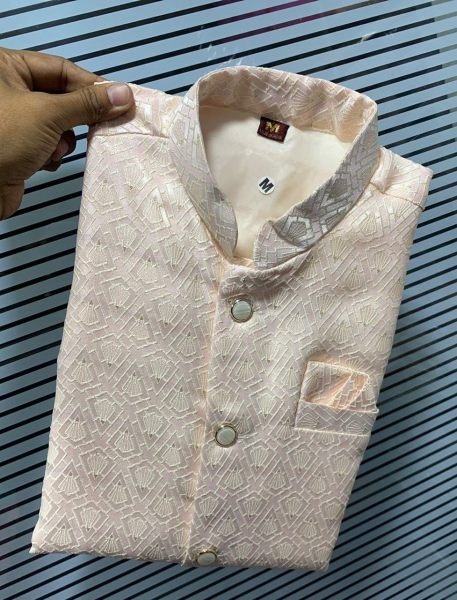 Fancy Koti Heavy Collection Jacquard Self Work  Mens Shirt