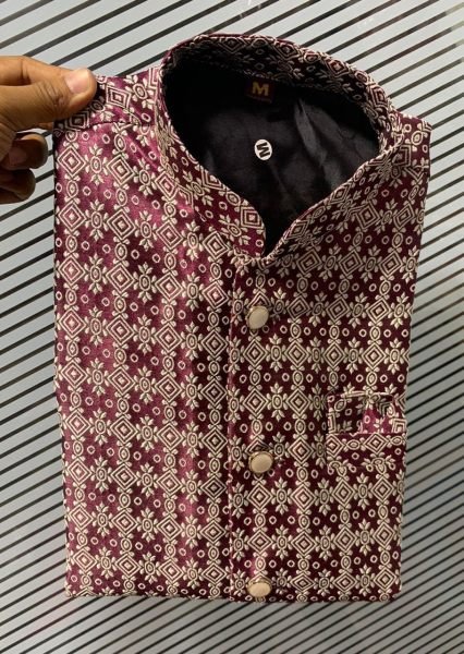 Fancy Koti Heavy Collection Jacquard Self Work  Mens Shirt