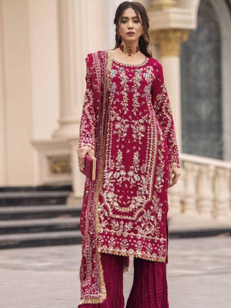 Fancy Pink Designer Suit Set for Festive and Party Wear Ready To Wear Suit