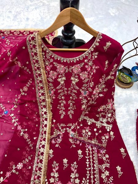 Fancy Pink Designer Suit Set for Festive and Party Wear Ready To Wear Collection