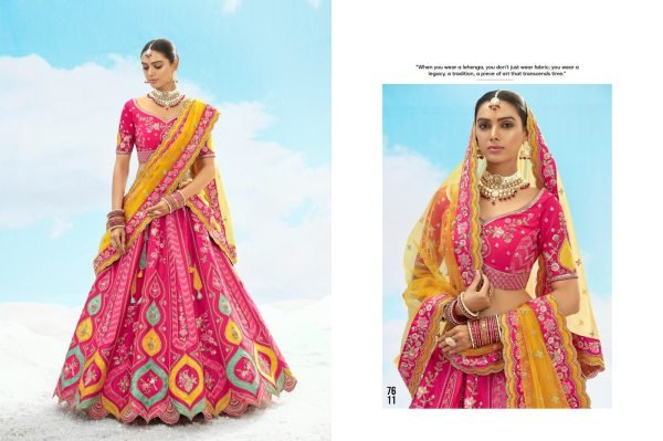 Fancy Silk Embroidered Lehenga Choli For Wedding Wholesale Surat Collection Bridal Lehenga Choli