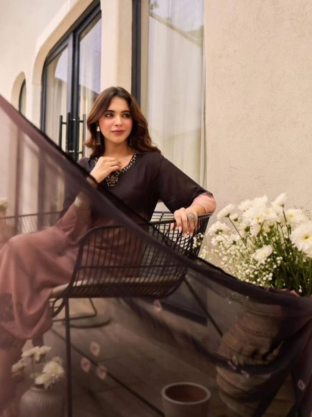 Fascinating Black 3 Piece Fully Stitch Digital Print Suit Set with Dupatta for Casual Functions  Ready To Wear Collection