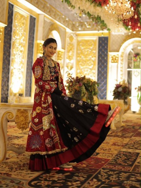 Fascinating Black Garba Wear Lehenga Choli Set with Mirror Work and Designer Shrug Navratri Lehnega Choli