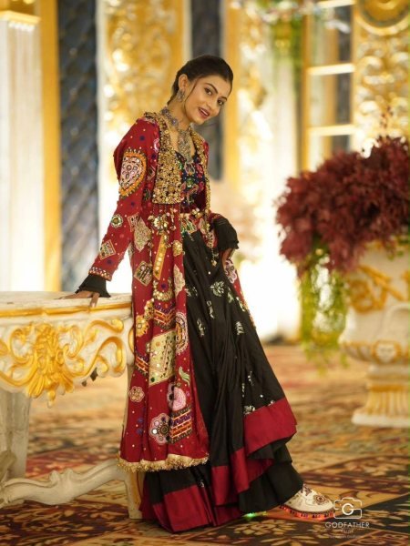 Fascinating Black Garba Wear Lehenga Choli Set with Mirror Work and Designer Shrug Navratri Lehnega Choli