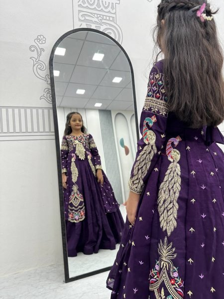 Fascinating Chinon Flared Lehenga Choli with Pipe Sequin Work for Bulk Buyers at Manufacturer Rate Girls Wear