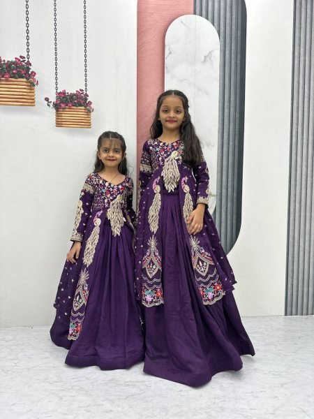 Fascinating Chinon Flared Lehenga Choli with Pipe Sequin Work for Bulk Buyers at Manufacturer Rate Girls Wear