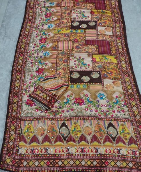 Fascinating Cream Soft Chinon Saree with Trendy Digital Print at Manufacturer Rate Printed Cotton Sarees Wholesale