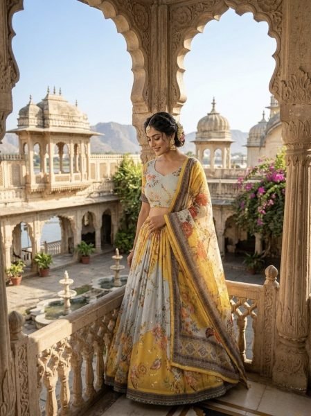 Fascinating Yellow Fully Stitched Tabby Silk Lehenga with Cotton Inner and Dori Latkan Designer Lehenga Choli
