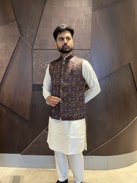 Classic Kurta Pajama Set with Jacquard Koti Wedding Outfit for International Resellers Kurta Pajama Wholesale