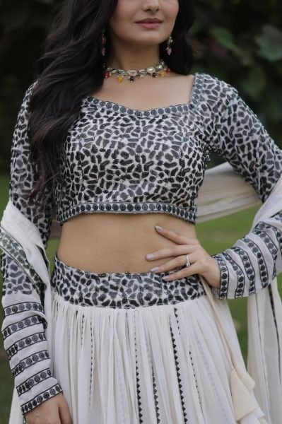 Faux Georgette Designer Party wear Lehenga Choli  Designer Lehenga Choli