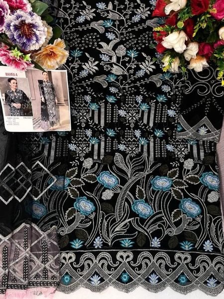 Faux Georgette Festive Salwar Kameez With Thread Work Pakistani Suits Wholesale