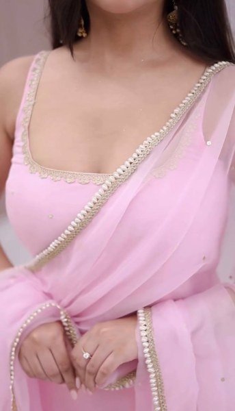 Faux Georgette Pink Anarkali With Pant And Dupatta Wedding Set Anarkali Kurtis 