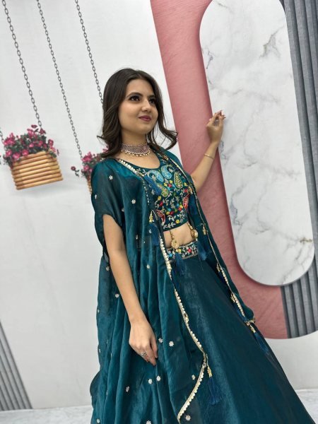 Fendy Embroidery Party Wear Semi Stitched Designer Lehenga Choli In Wholesale Price Designer Lehenga Choli