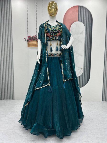 Fendy Embroidery Party Wear Semi Stitched Designer Lehenga Choli In Wholesale Price Designer Lehenga Choli