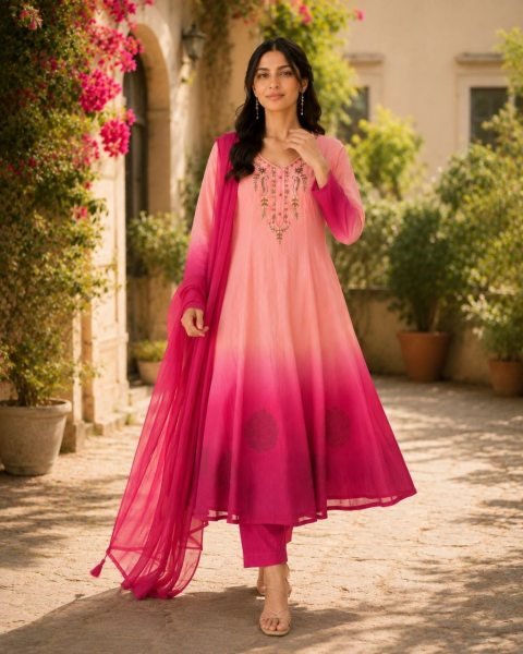 Festival Special Designer Anarkali Gown 6 Meter Flair with Dupatta for Festivals Anarkali Kurtis 